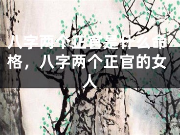 八字两个正官是什么命格，八字两个正官的女人