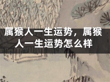属猴人一生运势，属猴人一生运势怎么样