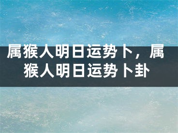 属猴人明日运势卜，属猴人明日运势卜卦