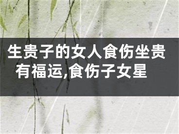 生贵子的女人食伤坐贵有福运,食伤子女星