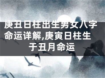 庚丑日柱出生男女八字命运详解,庚寅日柱生于丑月命运