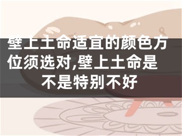 壁上土命适宜的颜色方位须选对,壁上土命是不是特别不好