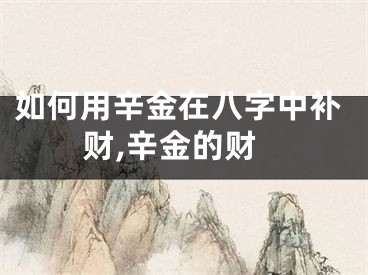 如何用辛金在八字中补财,辛金的财