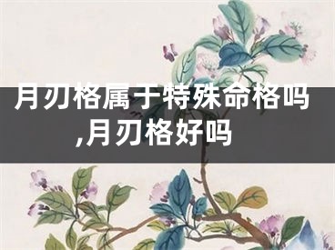 月刃格属于特殊命格吗,月刃格好吗