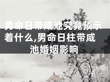 男命日带咸池究竟预示着什么,男命日柱带咸池婚姻影响
