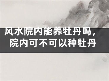 风水院内能养牡丹吗，院内可不可以种牡丹
