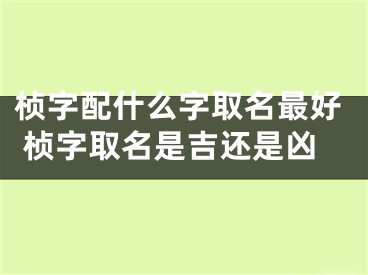 桢字配什么字取名最好 桢字取名是吉还是凶