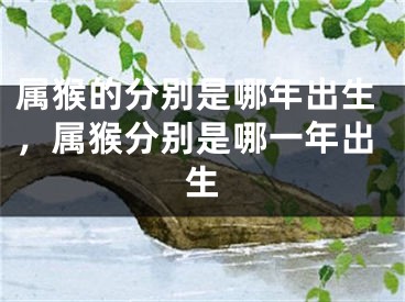 属猴的分别是哪年出生，属猴分别是哪一年出生