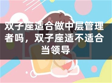 双子座适合做中层管理者吗，双子座适不适合当领导