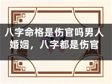 八字命格是伤官吗男人婚姻，八字都是伤官