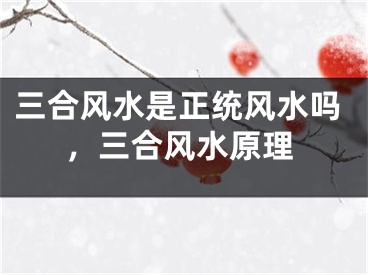 三合风水是正统风水吗，三合风水原理