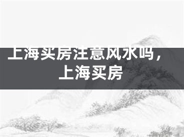 上海买房注意风水吗，上海买房