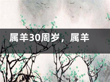 属羊30周岁，属羊