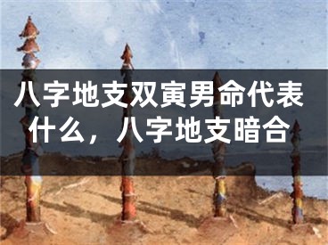 八字地支双寅男命代表什么，八字地支暗合
