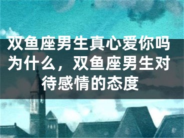 双鱼座男生真心爱你吗为什么，双鱼座男生对待感情的态度
