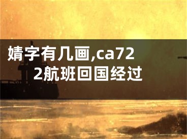 婧字有几画,ca722航班回国经过