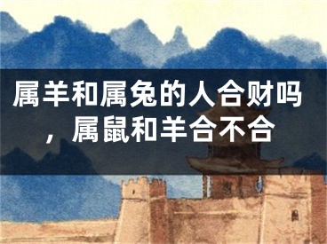 属羊和属兔的人合财吗，属鼠和羊合不合 
