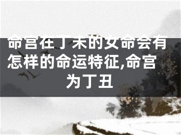 命宫在丁未的女命会有怎样的命运特征,命宫为丁丑
