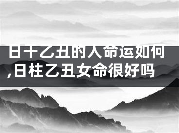 日干乙丑的人命运如何,日柱乙丑女命很好吗