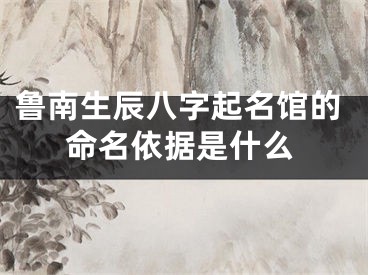 鲁南生辰八字起名馆的命名依据是什么