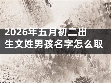 2026年五月初二出生文姓男孩名字怎么取