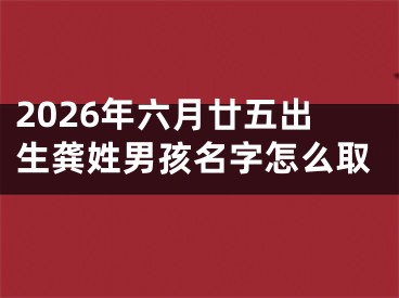 2026年六月廿五出生龚姓男孩名字怎么取