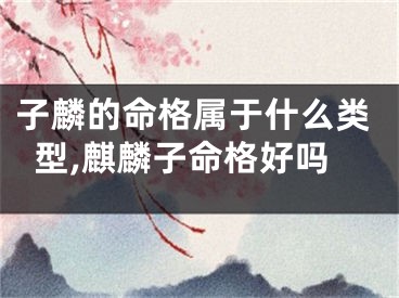 子麟的命格属于什么类型,麒麟子命格好吗