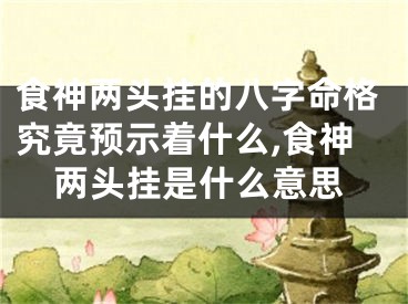 食神两头挂的八字命格究竟预示着什么,食神两头挂是什么意思