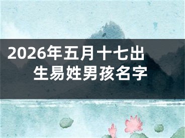 2026年五月十七出生易姓男孩名字
