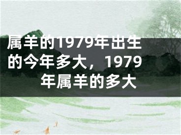 属羊的1979年出生的今年多大,1979年属羊的多大