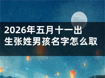 2026年五月十一出生张姓男孩名字怎么取