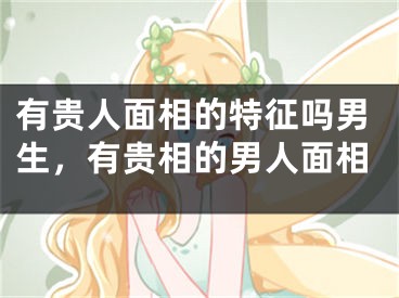 有贵人面相的特征吗男生，有贵相的男人面相