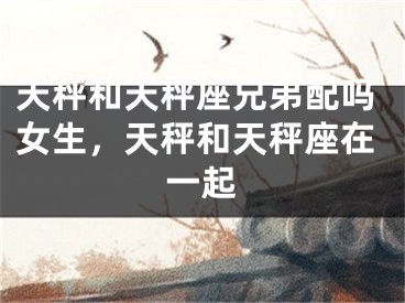 天秤和天秤座兄弟配吗女生，天秤和天秤座在一起
