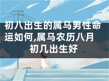 初八出生的属马男性命运如何,属马农历八月初几出生好