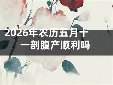 2026年农历五月十一剖腹产顺利吗