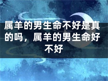 属羊的男生命不好是真的吗，属羊的男生命好不好