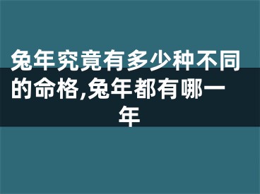 兔年究竟有多少种不同的命格,兔年都有哪一年