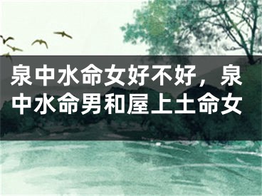泉中水命女好不好，泉中水命男和屋上土命女