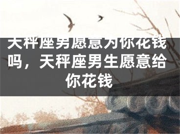 天秤座男愿意为你花钱吗，天秤座男生愿意给你花钱