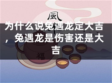 为什么说兔遇龙定大吉，兔遇龙是伤害还是大吉