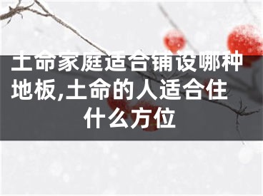 土命家庭适合铺设哪种地板,土命的人适合住什么方位