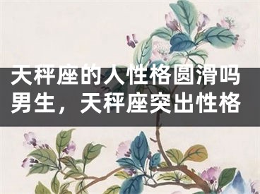 天秤座的人性格圆滑吗男生，天秤座突出性格