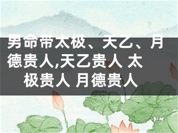 男命带太极、天乙、月德贵人,天乙贵人 太极贵人 月德贵人