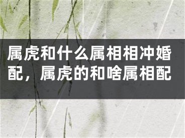 属虎和什么属相相冲婚配，属虎的和啥属相配