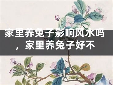 家里养兔子影响风水吗，家里养兔子好不