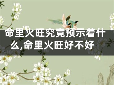 命里火旺究竟预示着什么,命里火旺好不好