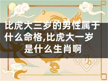 比虎大三岁的男性属于什么命格,比虎大一岁是什么生肖啊