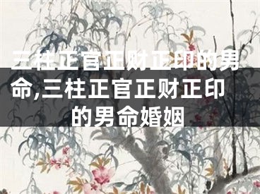 三柱正官正财正印的男命,三柱正官正财正印的男命婚姻