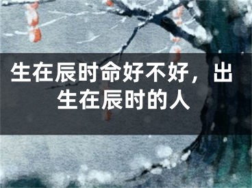 生在辰时命好不好，出生在辰时的人