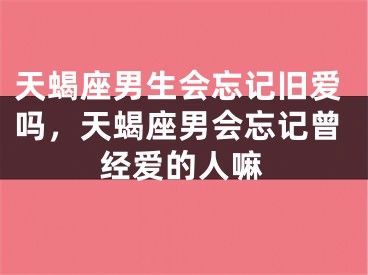 天蝎座男生会忘记旧爱吗，天蝎座男会忘记曾经爱的人嘛